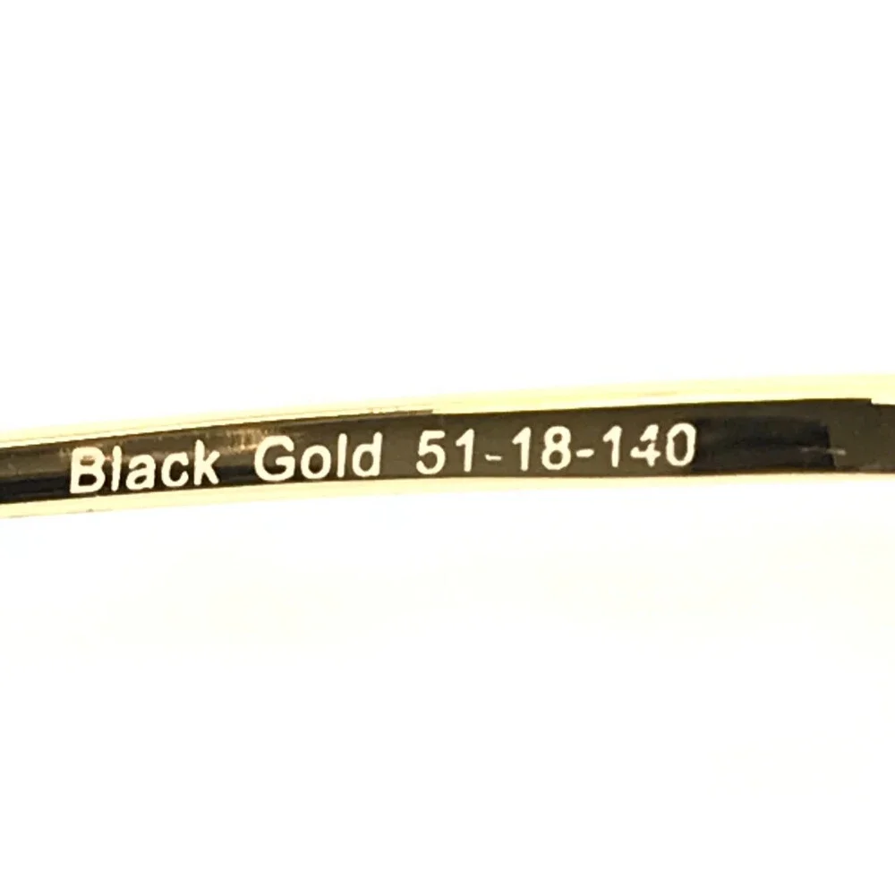 DiCaprio Eyeglasses Frames DC194 BLACK GOLD Cat Eye Full Rim 51-18-140